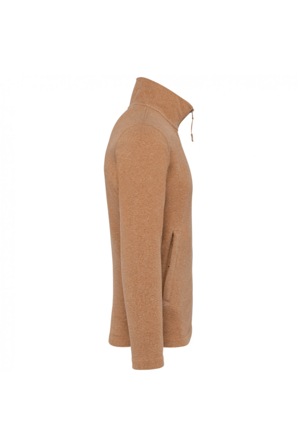 Veste micropolaire zippée homme camel heather – Image 3
