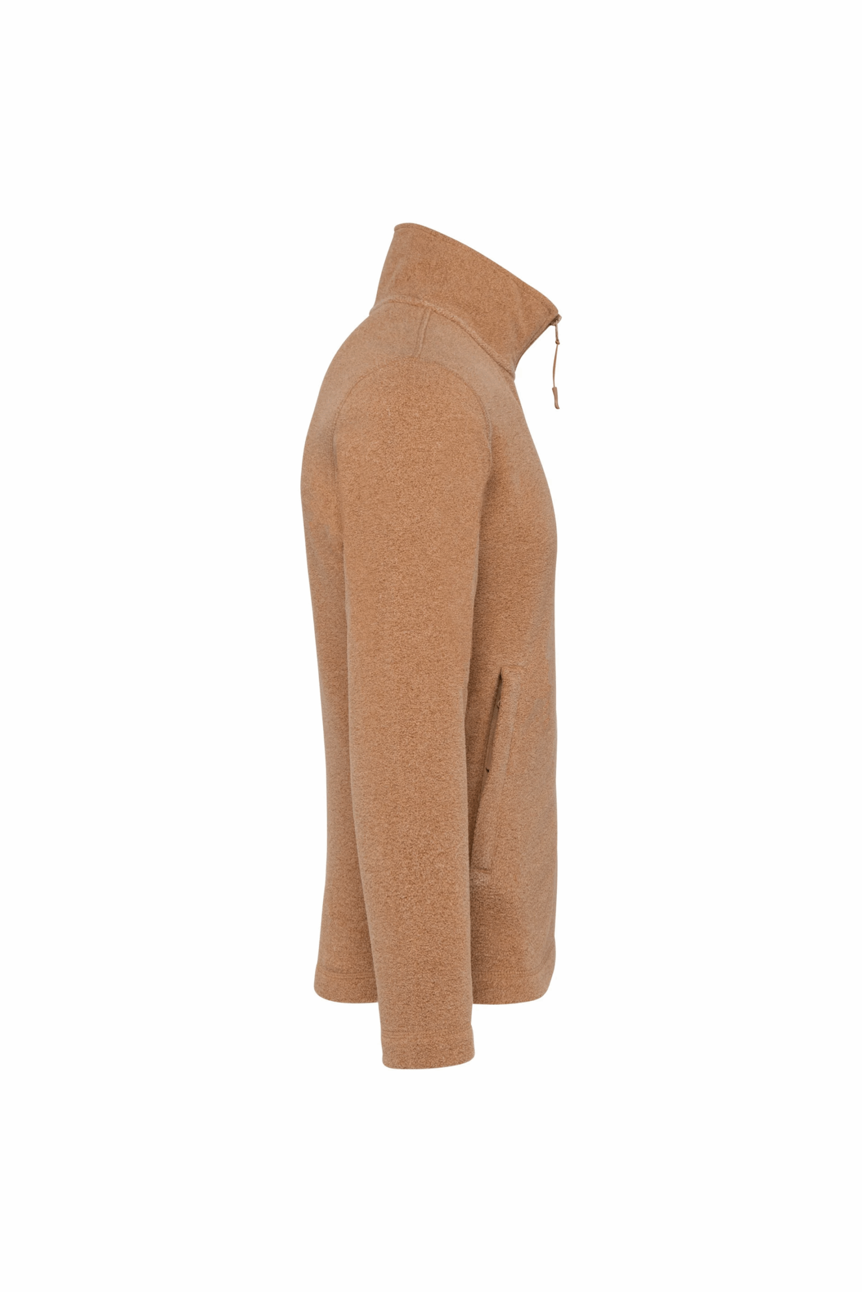 Veste micropolaire zippée camel heather manche