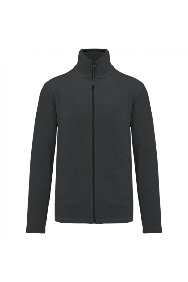 Veste micropolaire zippée homme dark grey