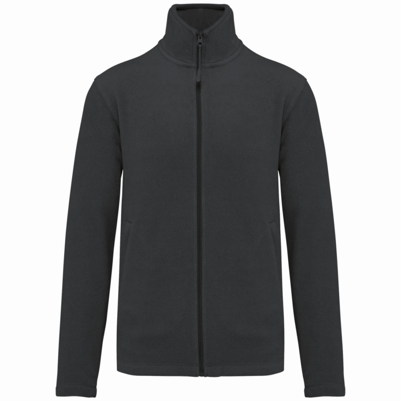 Veste micropolaire zippée homme dark grey