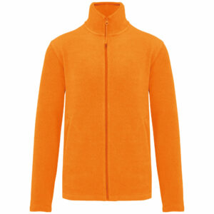 Veste micropolaire zippée homme fluorescent orange
