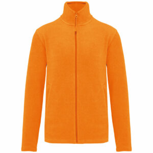 Veste micropolaire zippée homme fluorescent orange
