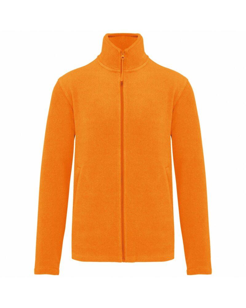 Veste micropolaire zippée homme fluorescent orange