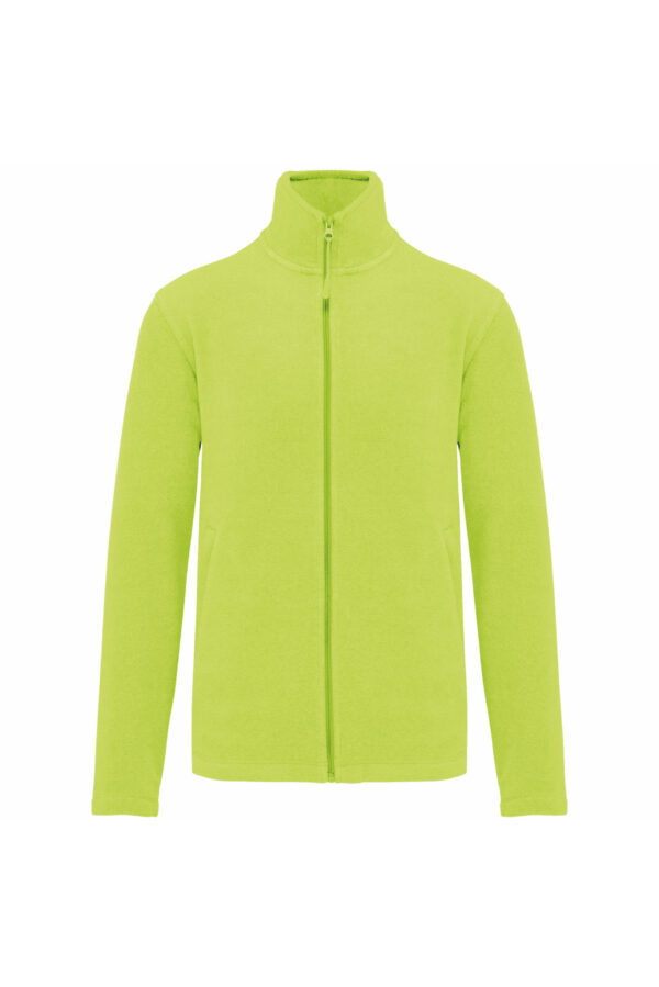 Veste micropolaire zippée homme fluorescent yellow