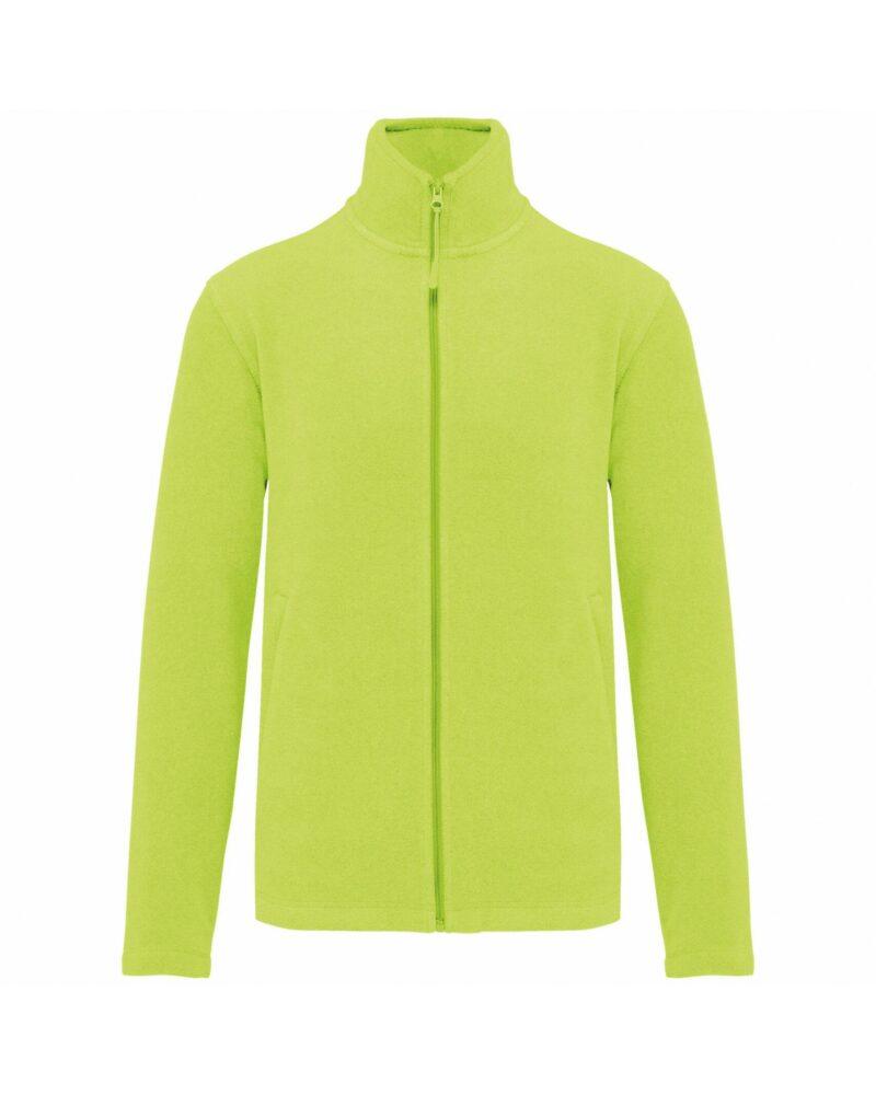Veste micropolaire zippée homme fluorescent yellow