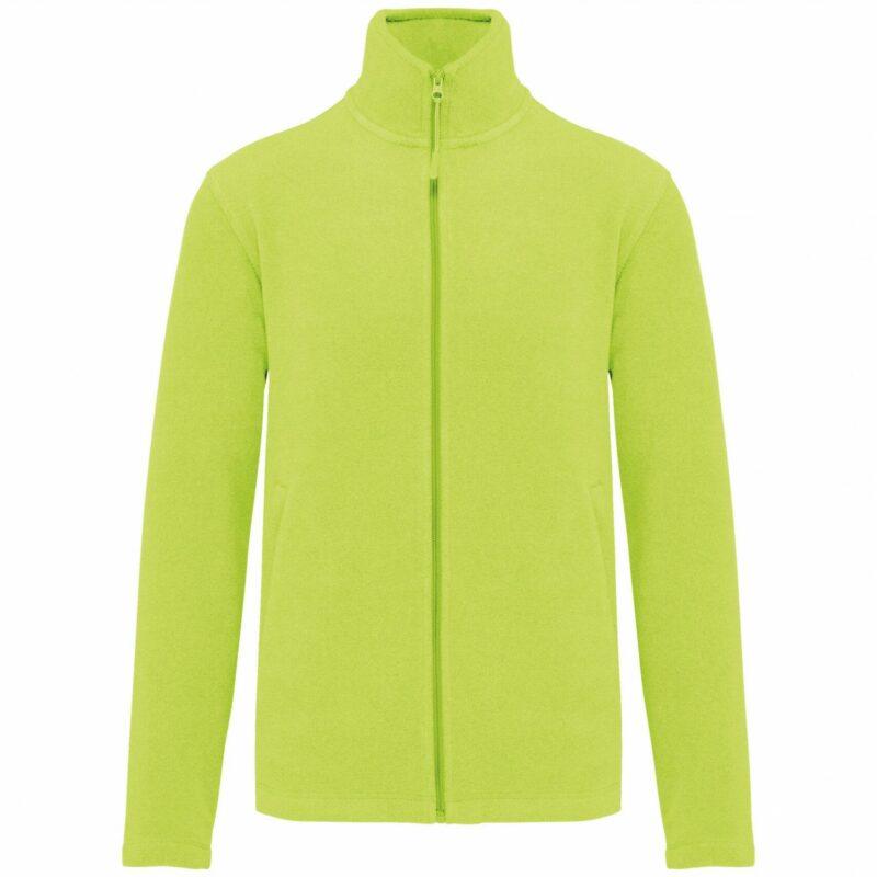 Veste micropolaire zippée homme fluorescent yellow