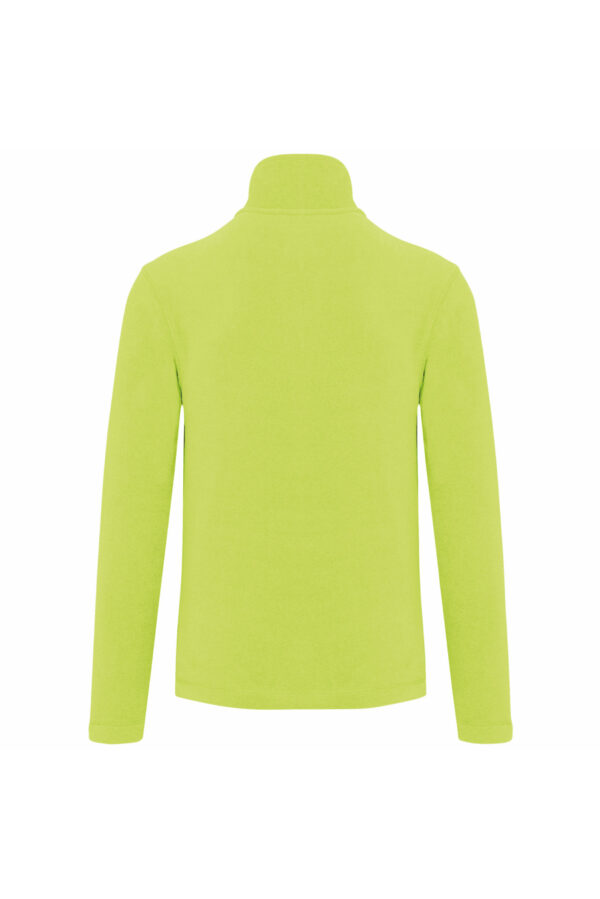 Veste micropolaire zippée homme fluorescent yellow – Image 2