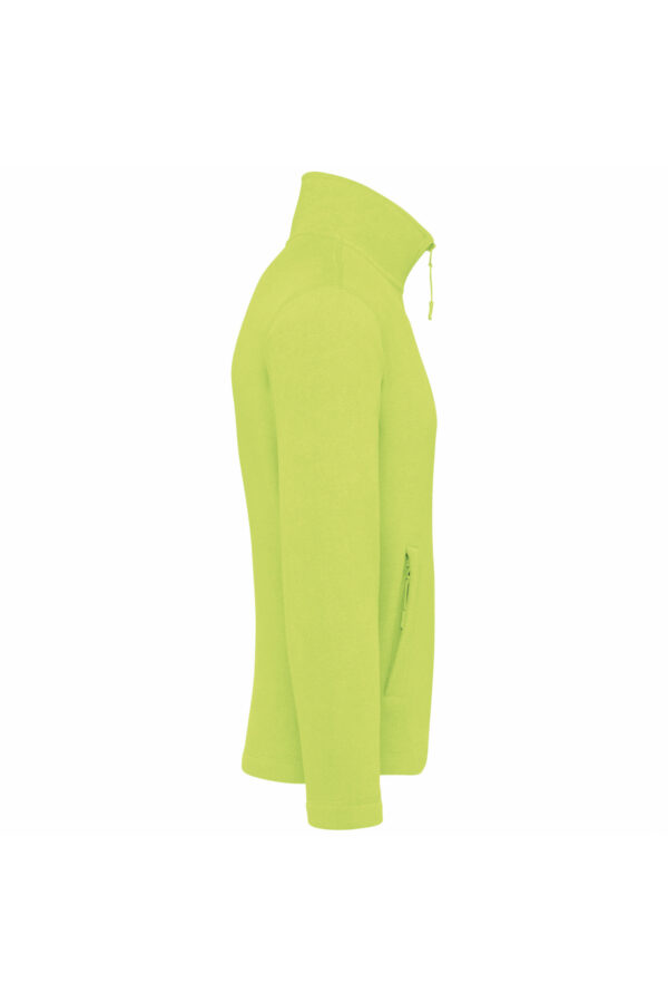 Veste micropolaire zippée homme fluorescent yellow – Image 3