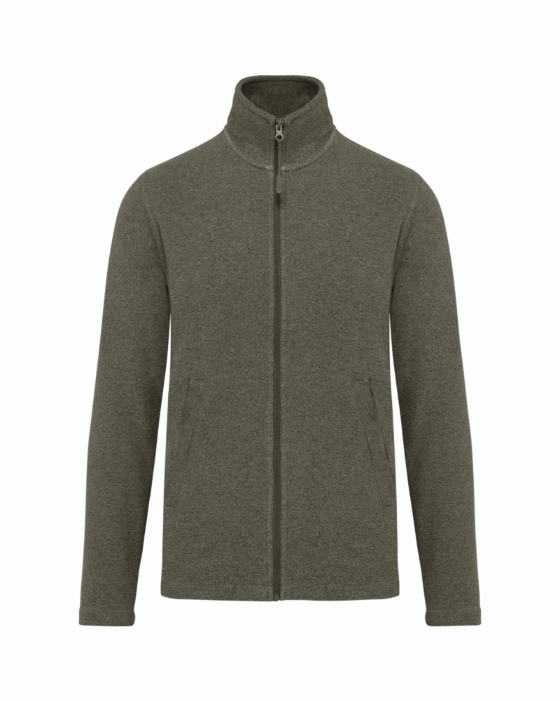 Veste micropolaire zippée homme green marble heather