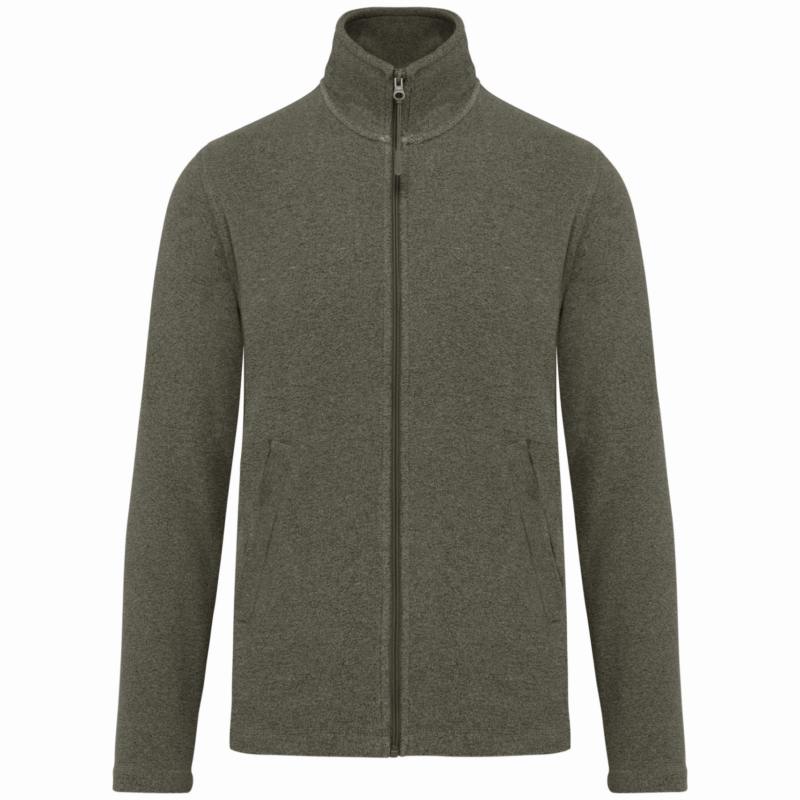 Veste micropolaire zippée homme green marble heather