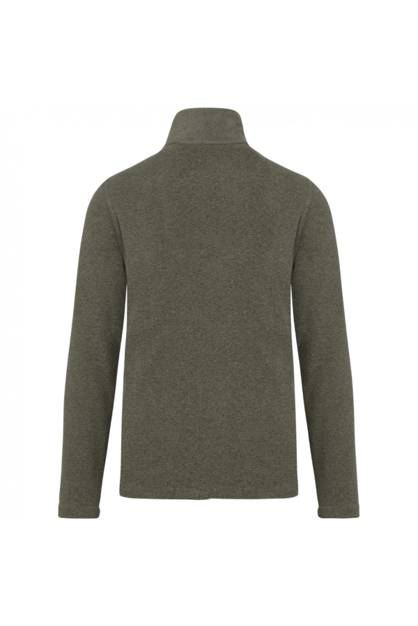 Veste micropolaire zippée homme green marble heather – Image 2