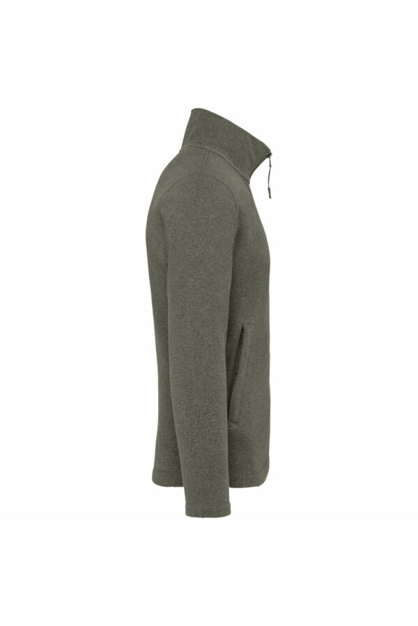 Veste micropolaire zippée homme green marble heather – Image 3
