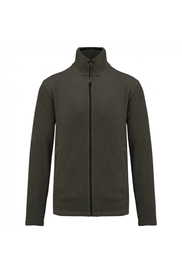 Veste micropolaire zippée homme green olive