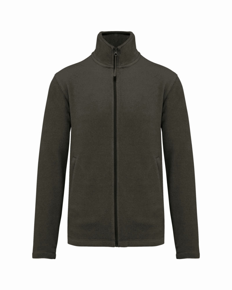 Veste micropolaire zippée homme green olive