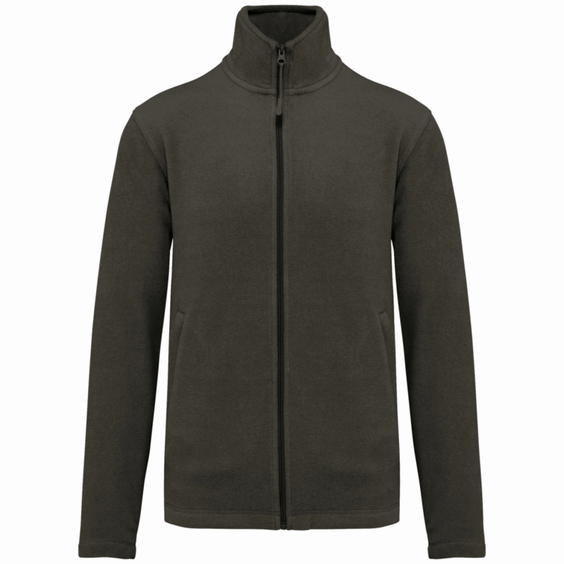Veste micropolaire zippée homme green olive