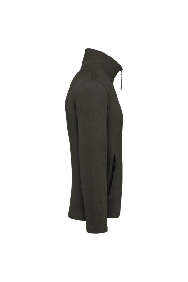 Veste micropolaire zippée homme green olive – Image 3