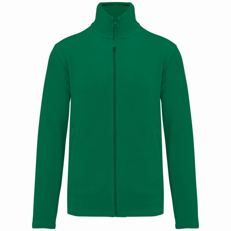 Veste micropolaire zippée homme kelly green
