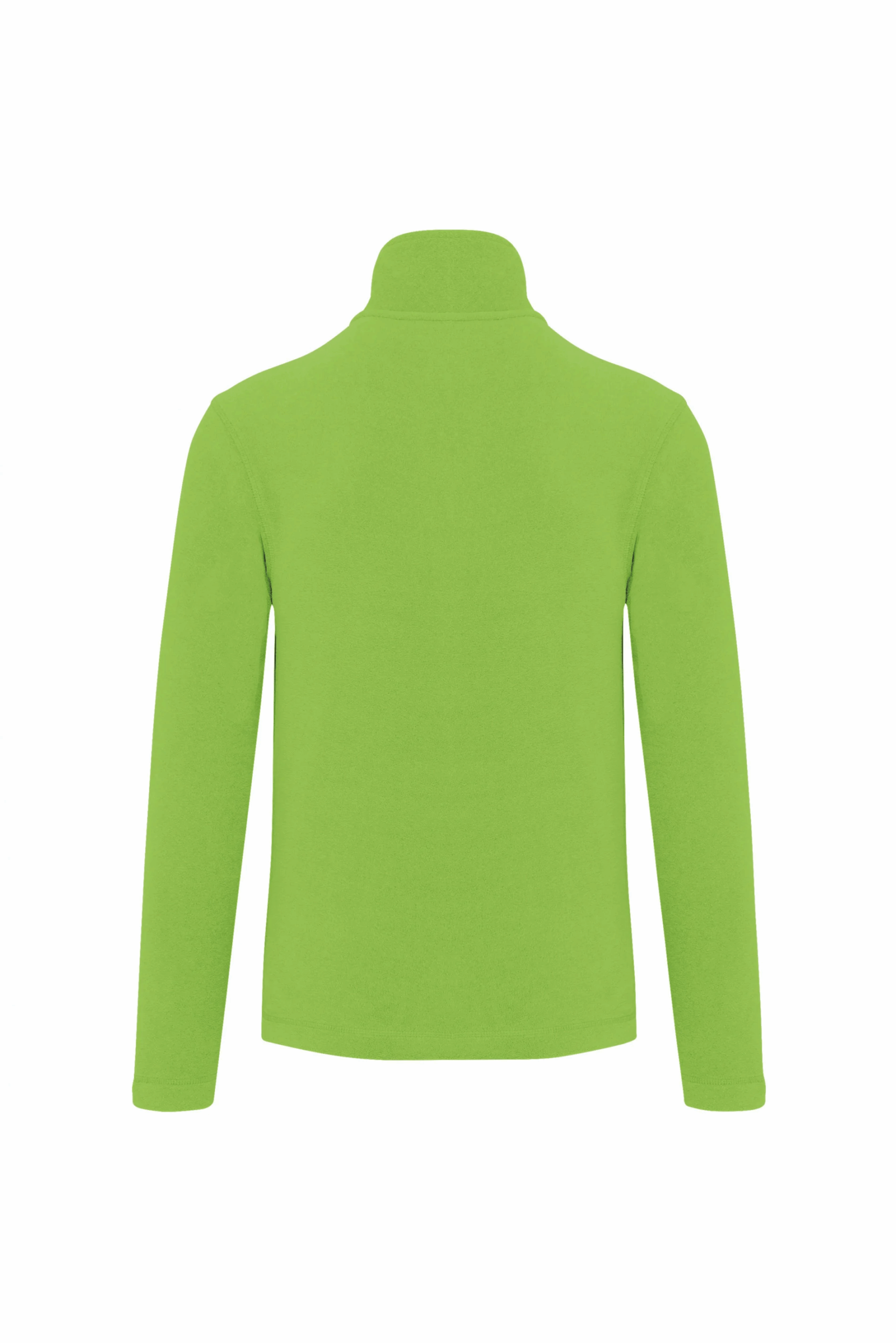 Veste micropolaire zippée lime dos