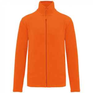 Veste micropolaire zippée homme orange