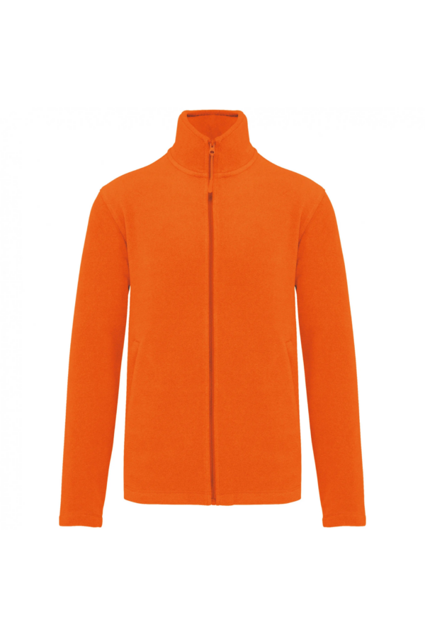 Veste micropolaire zippée homme orange
