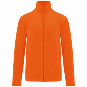 Veste micropolaire zippée homme orange
