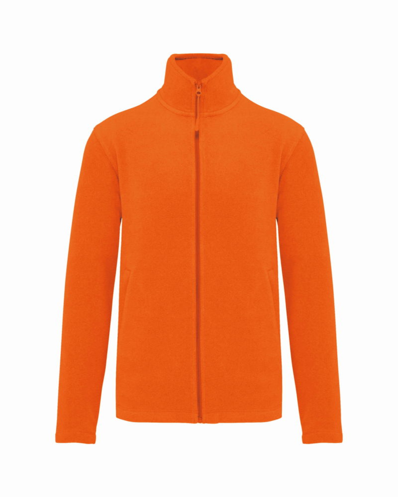 Veste micropolaire zippée homme orange