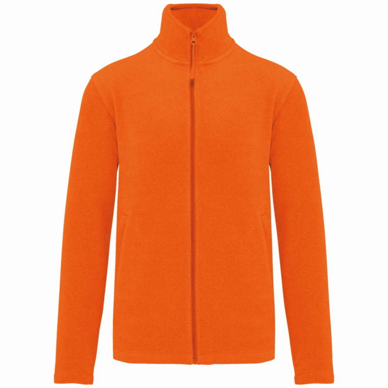 Veste micropolaire zippée homme orange