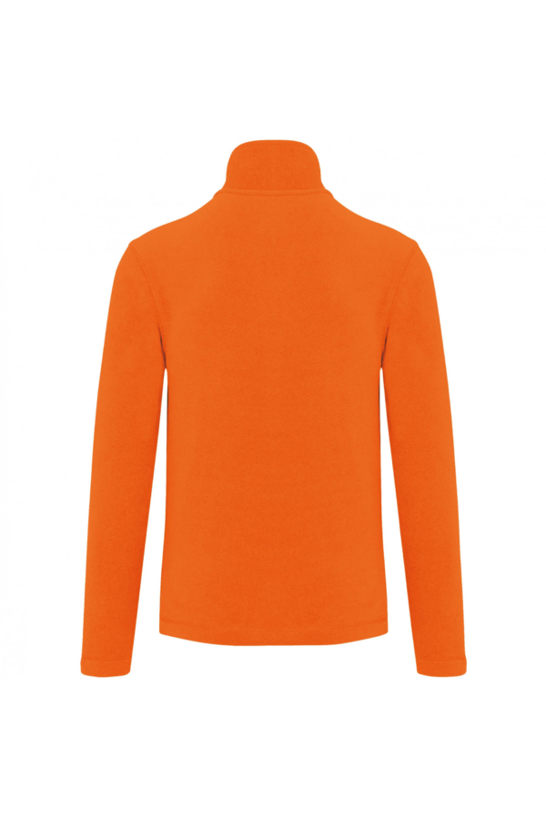 Veste micropolaire zippée homme orange – Image 2