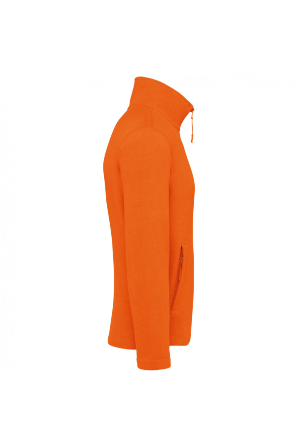 Veste micropolaire zippée homme orange – Image 3