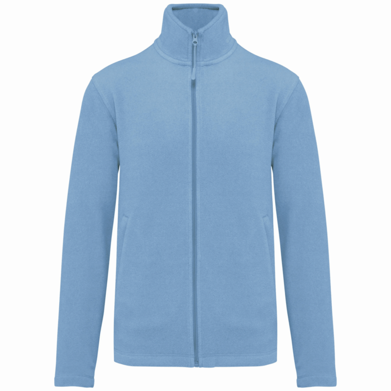 Veste micropolaire zippée homme sky blue