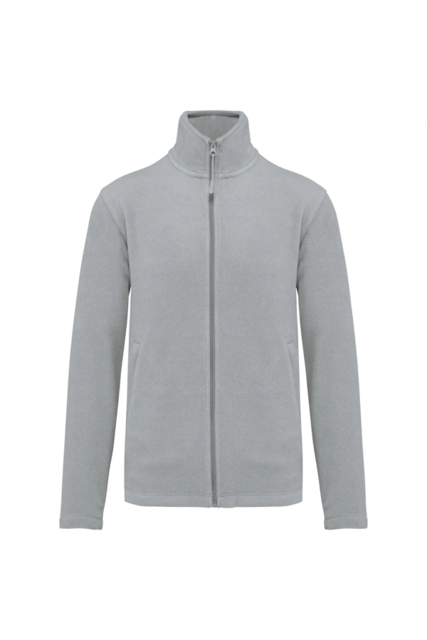 Veste micropolaire zippée homme snow grey