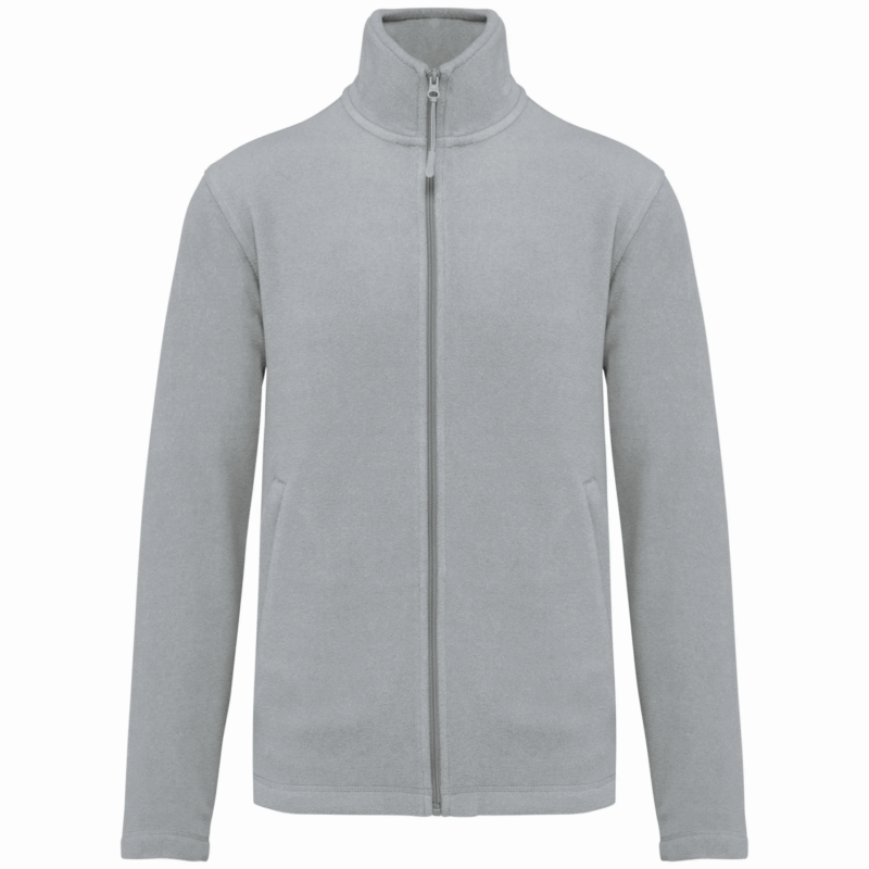 Veste micropolaire zippée homme snow grey