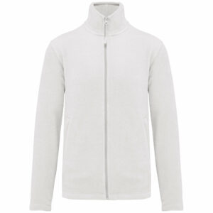 Veste micropolaire zippée homme white