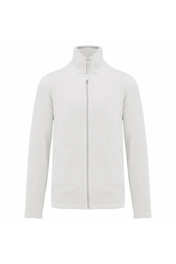 Veste micropolaire zippée homme white