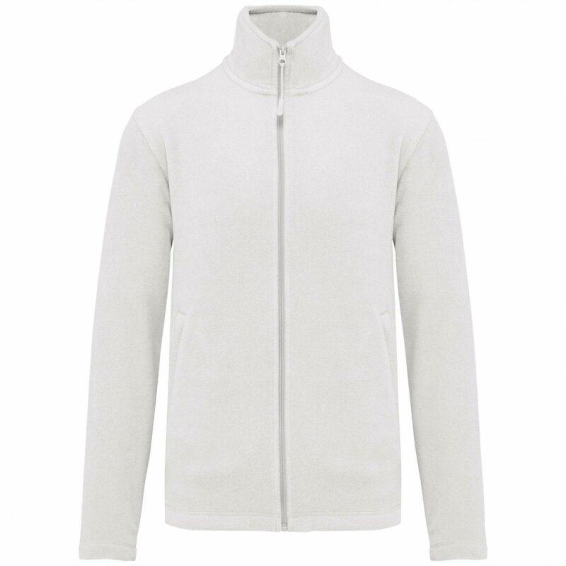 Veste micropolaire zippée homme white