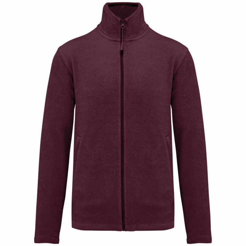 Veste micropolaire zippée homme wine