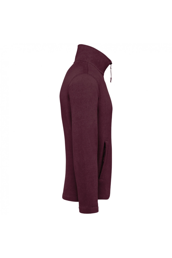 Veste micropolaire zippée homme wine – Image 3