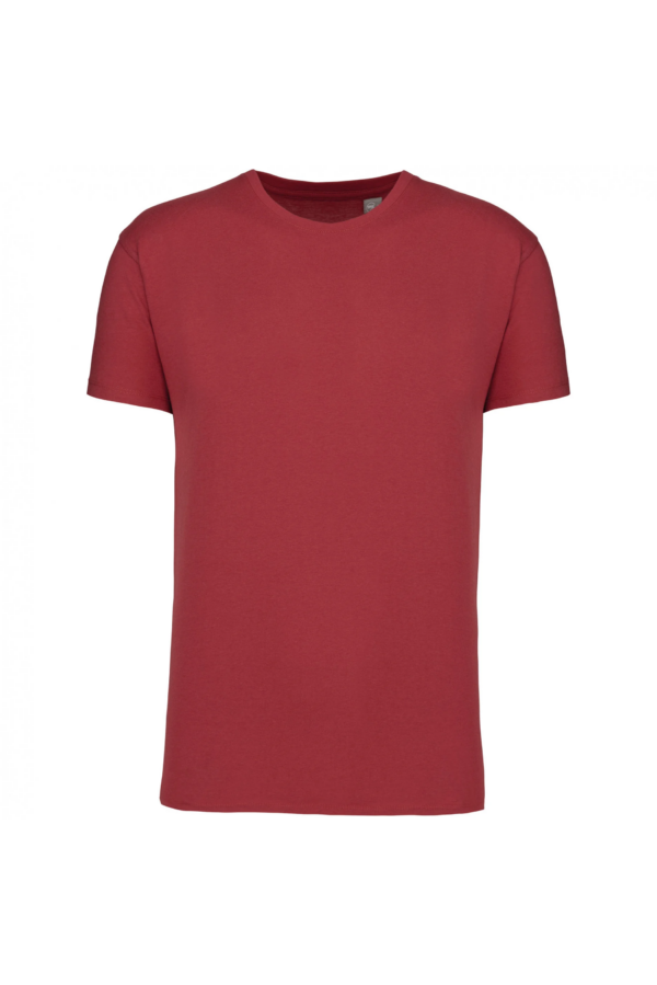T-shirt Bio col rond homme terracotta red