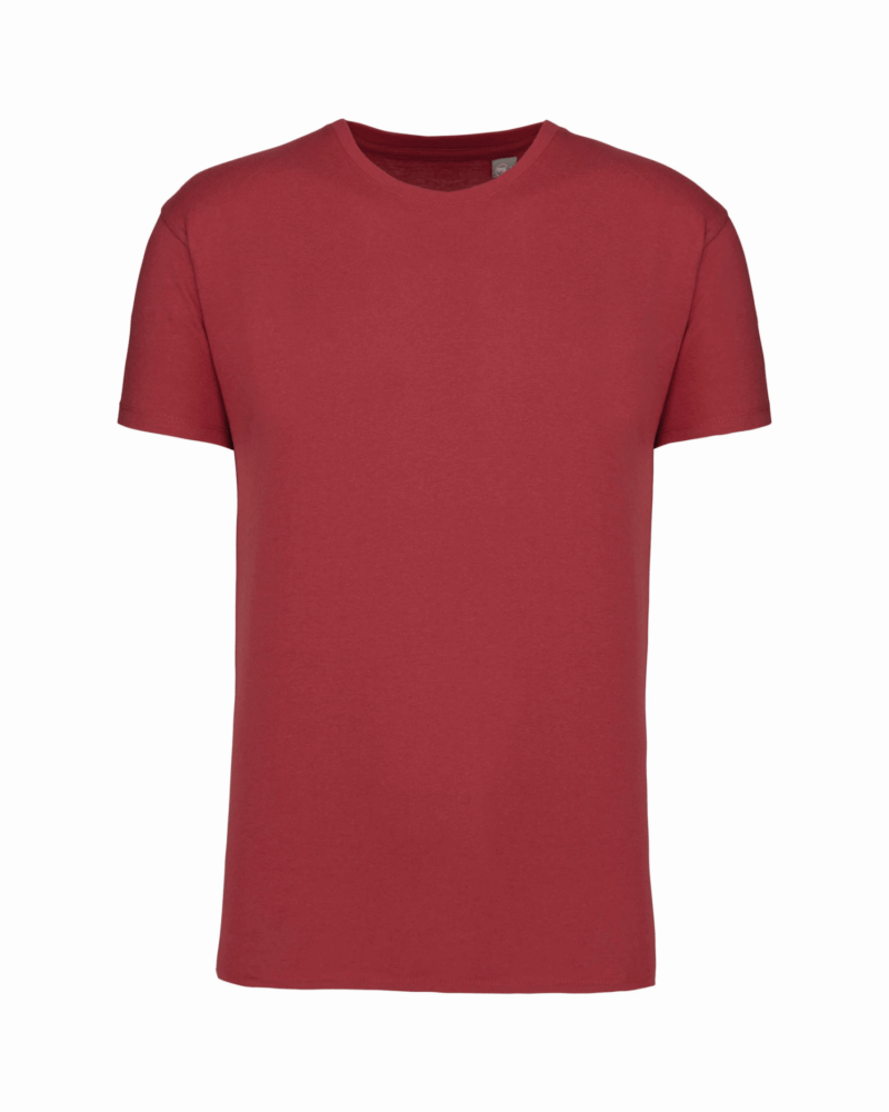 T-shirt Bio col rond homme terracotta red