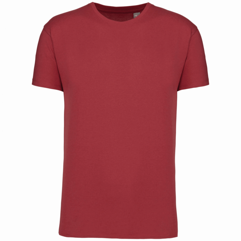 T-shirt Bio col rond homme terracotta red