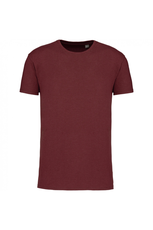 T-shirt Bio col rond homme wine heather
