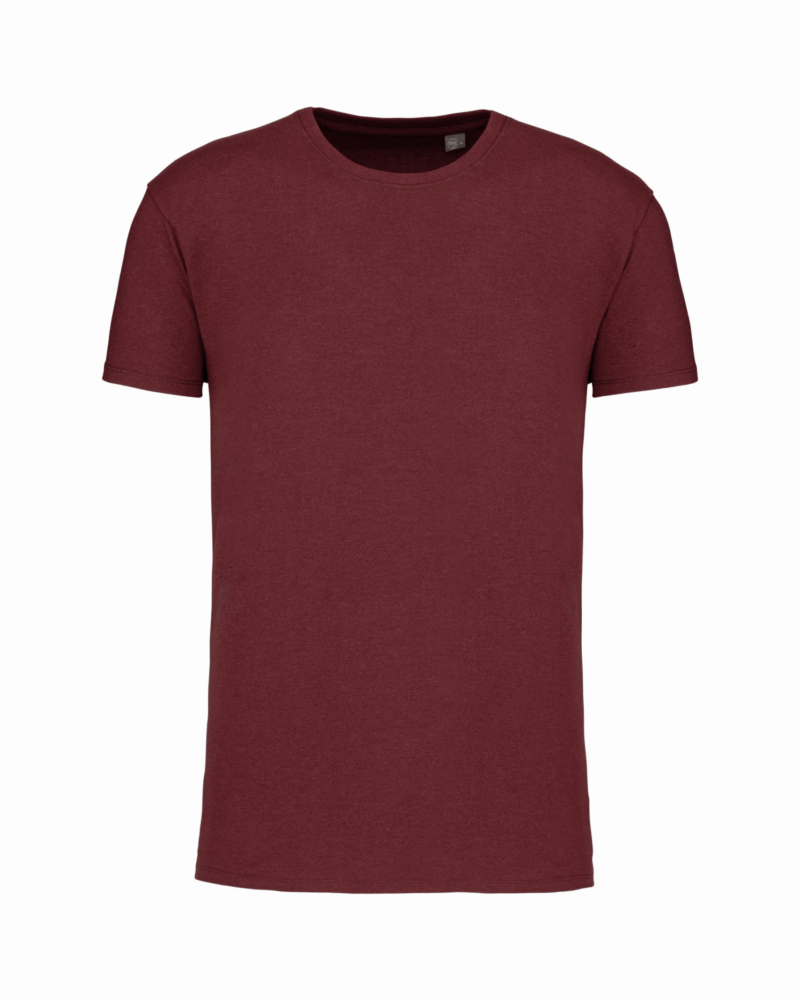 T-shirt Bio col rond homme wine heather