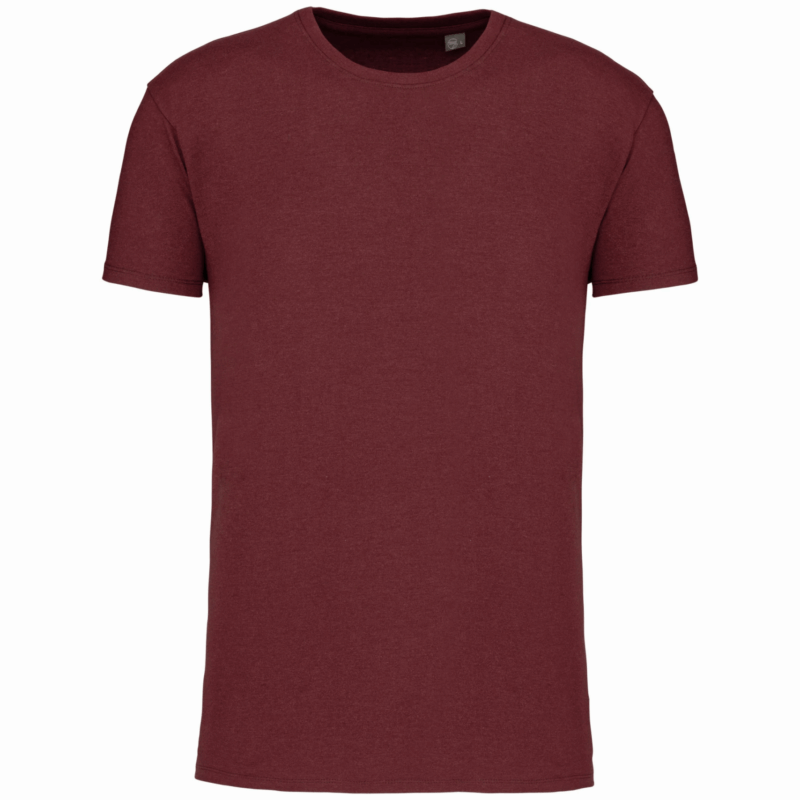 T-shirt Bio col rond homme wine heather