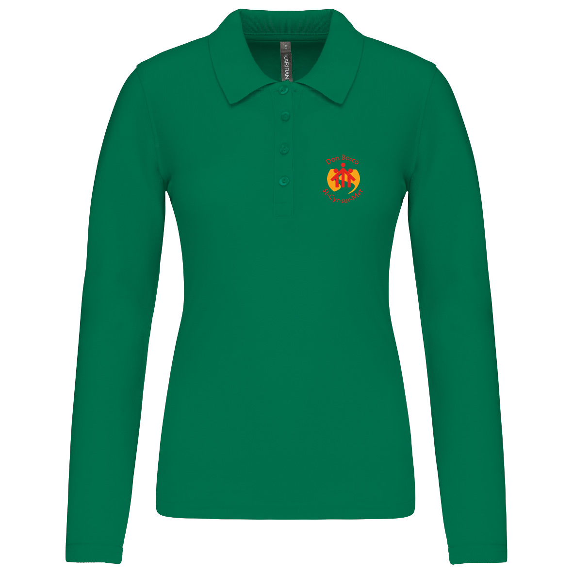 POLO MANCHES LONGUES FEMME DON BOSCO KELLY GREEN