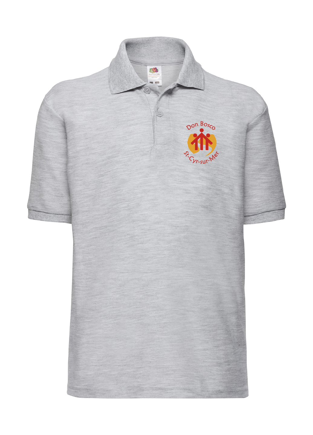 Polo Gris chiné Manches Courtes Enfant Don Bosco