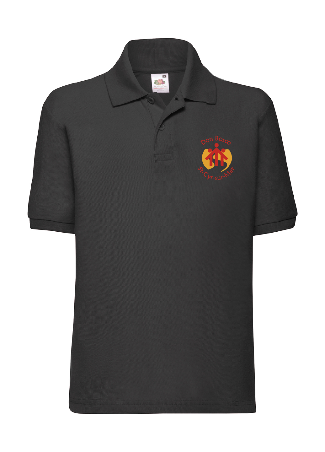 Polo Noir Manches Courtes Enfant Don Bosco