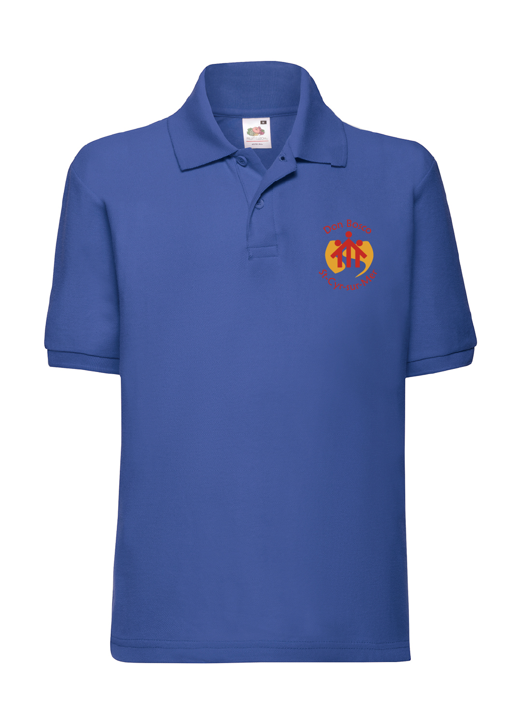 Polo Royal bleu Manches Courtes Enfant Don Bosco