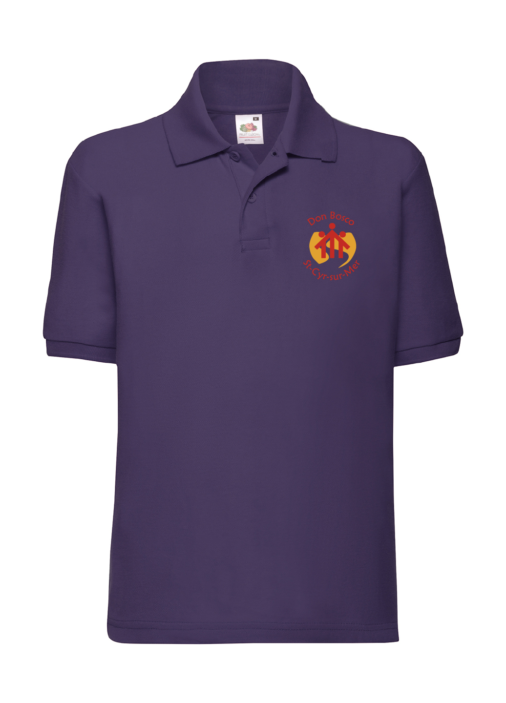 Polo Violet Manches Courtes Enfant Don Bosco