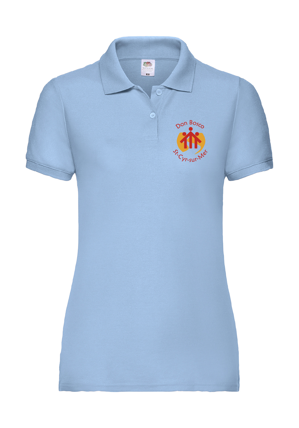 Polo bleu ciel Manches Courtes Femme Don Bosco