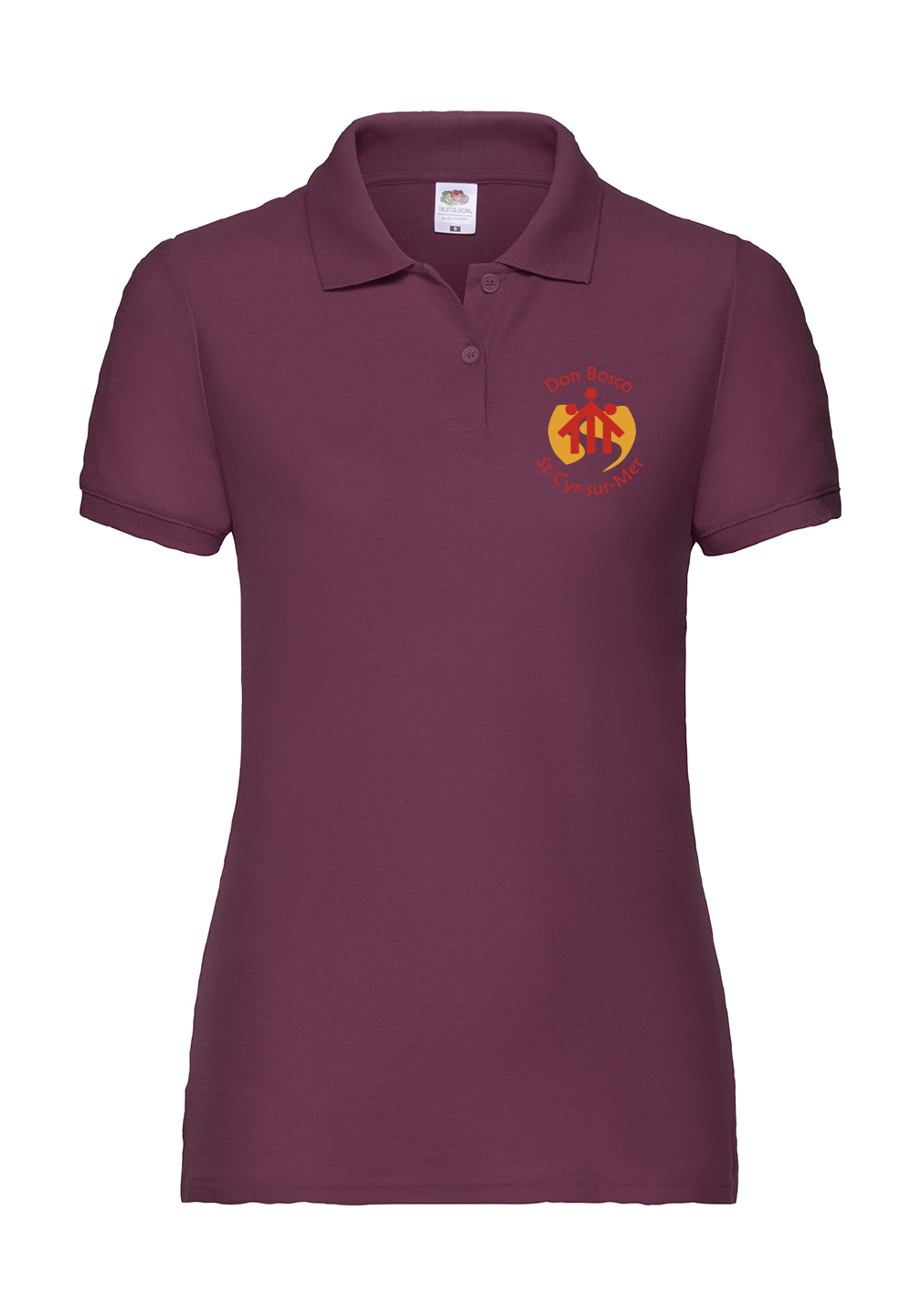 Polo Bordeau Manches Courtes Femme Don Bosco